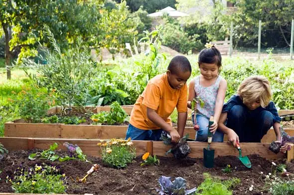 kids working