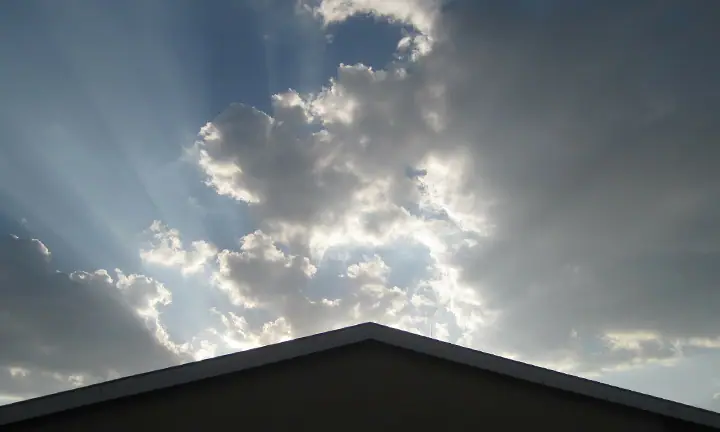 light shafts in sky